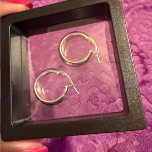 Sterling Silver Hoop Earrings, brand new